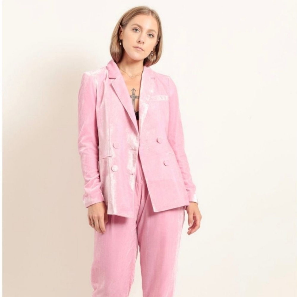 Rachel Antonoff Billie Blazer Powder Pink Size 24